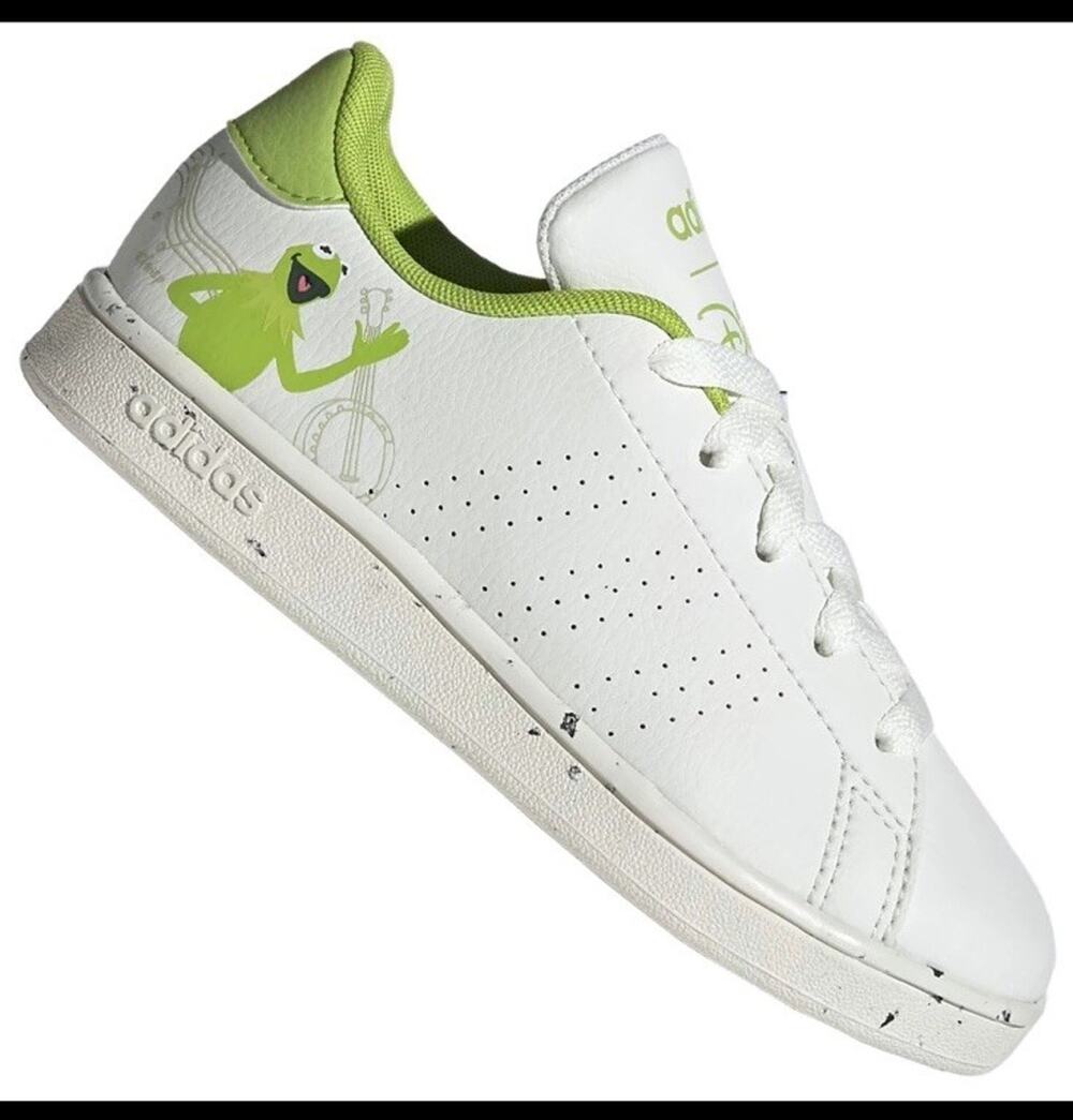Adidas x Disney Advantage Muppets Kermit Frog Sneakers Youth Kids Sz 5 Musical